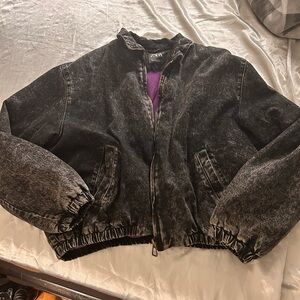 Zara Black and Purple Jacket